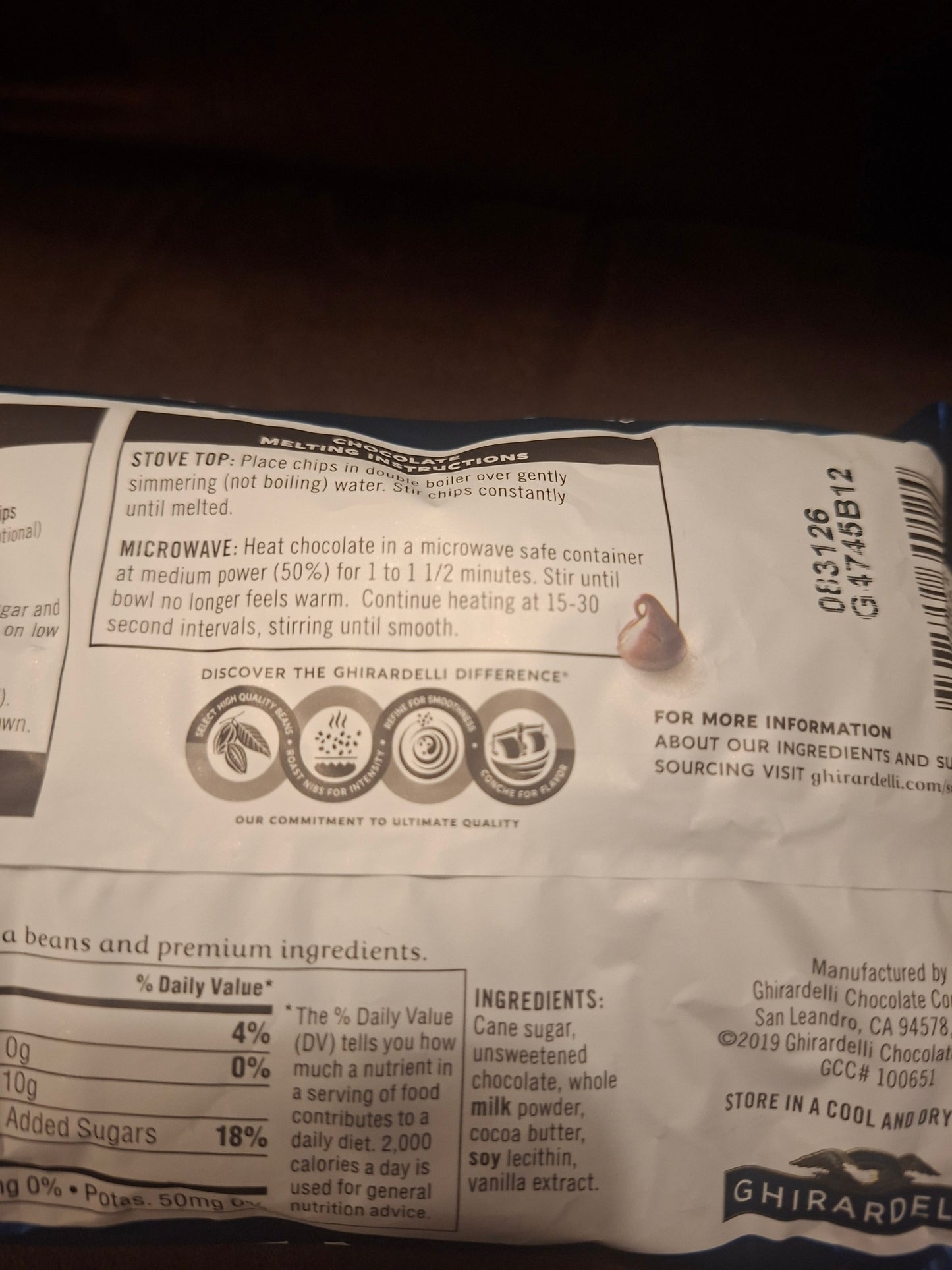 Ghiradelli Baking Chips Milk Chocolate