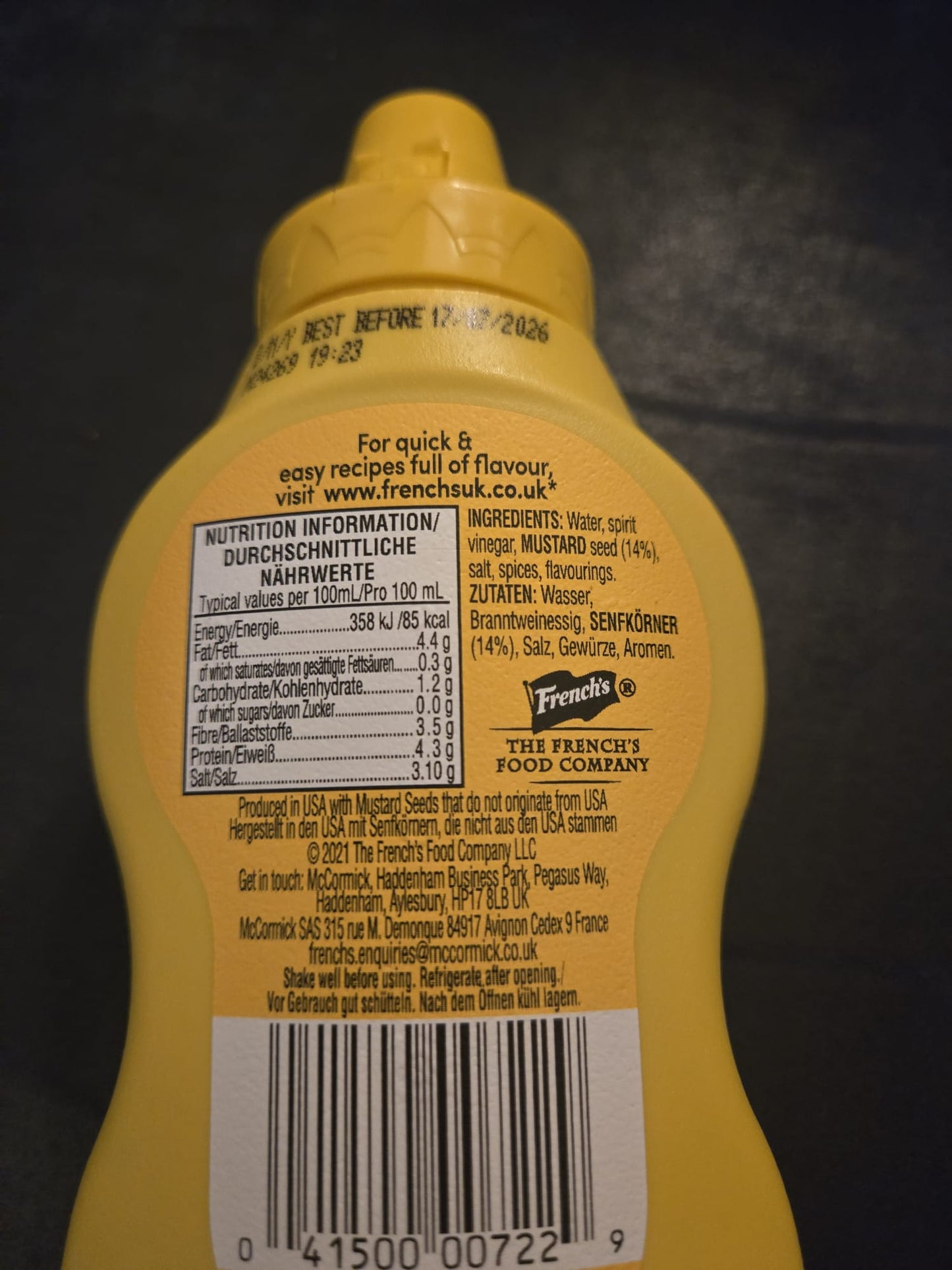Frenchs Yellow Mustard