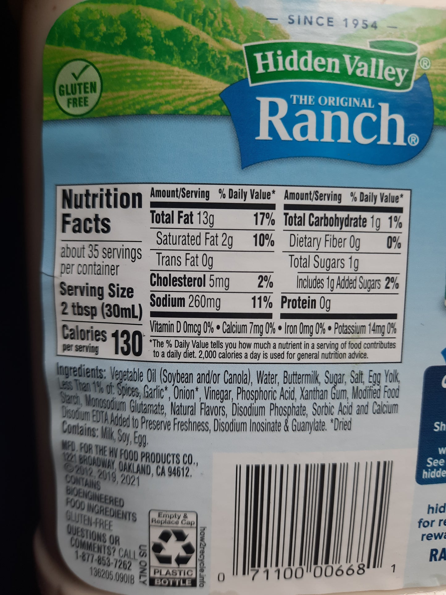 Hidden Valley Ranch Dressing XL