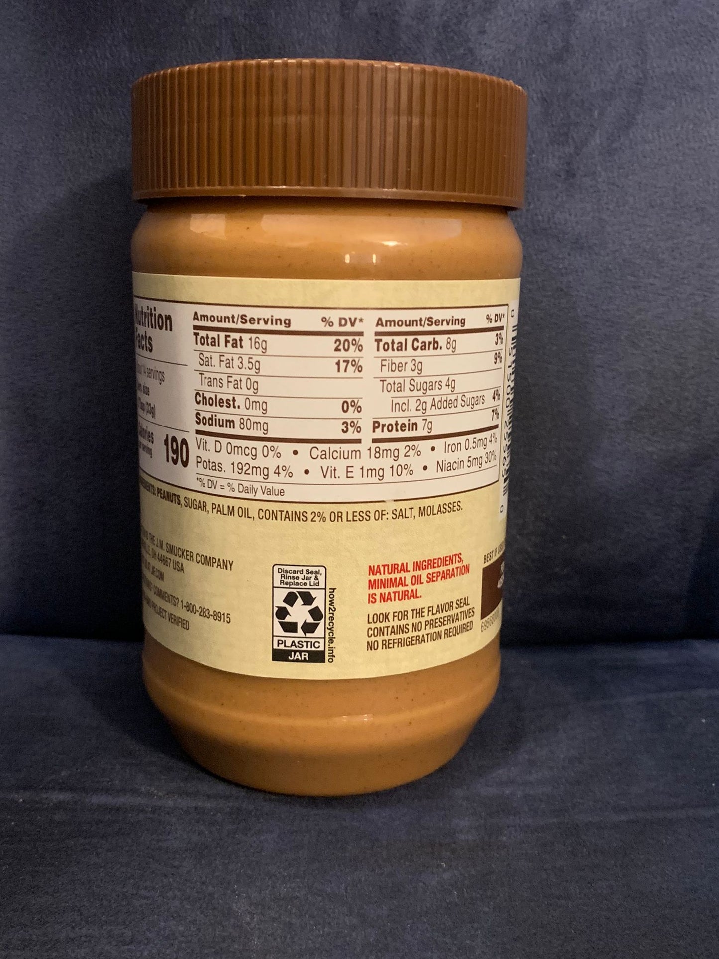 JIF Peanutbutter Natural Crunchy